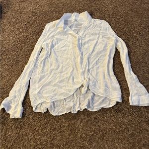 Hippie Rose White Button-Up Shirt